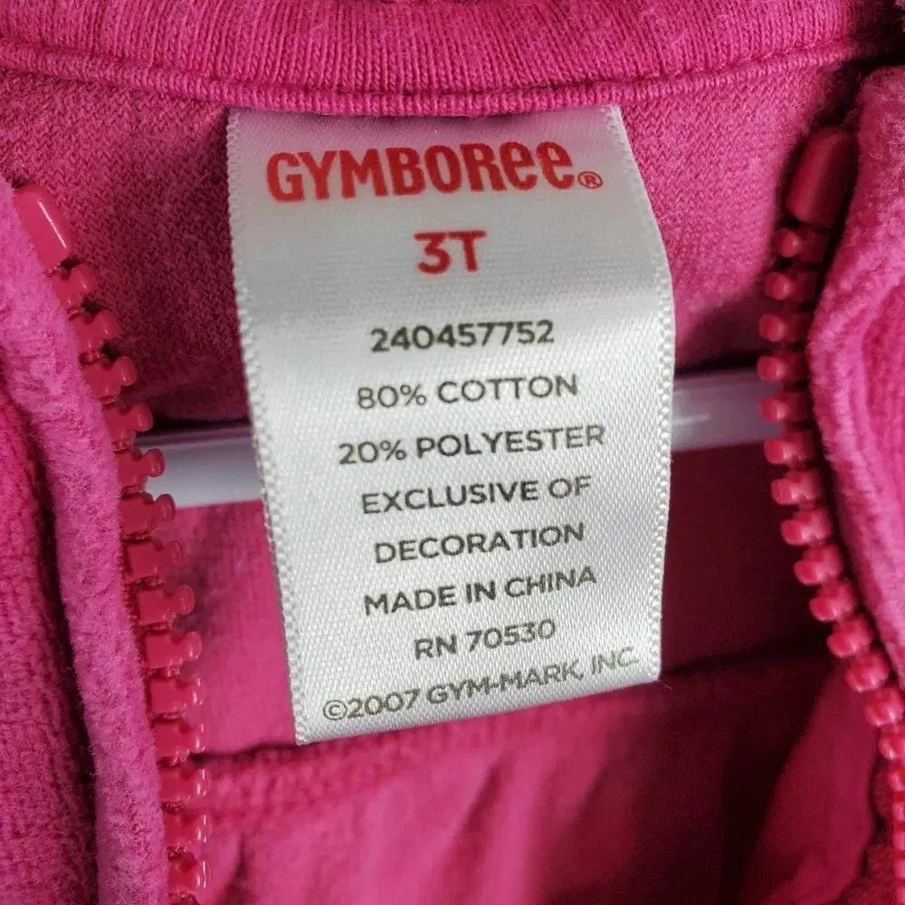 Gymboree Fall Forest Pink Velour Hoodie Size 3T